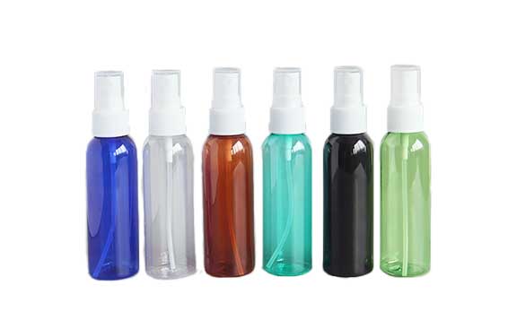 Empty colored 100ml plastic cosmetic spray bottles bulk sale