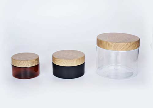 Wholesale 10g 15g 30g 50g 100g cosmetic container frosted black plastic cream jar with lids